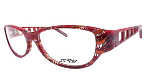 JF REY BOZ JF1178 3095 RED PATENT EYEGLASSES 47-16-130 FRANCE AUTHENTIC